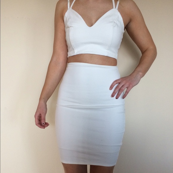 Two-piece white dress! Only worn once!
