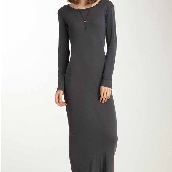 Maxi dress color asphalt
