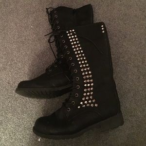 Studded Combat Boots