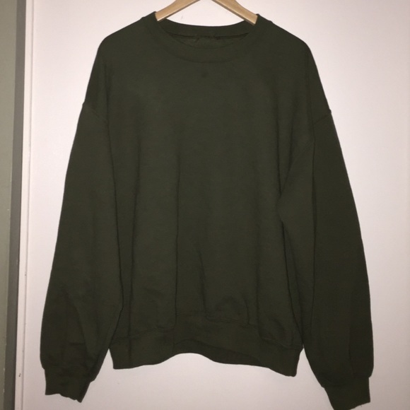 Olive green crewneck sweater