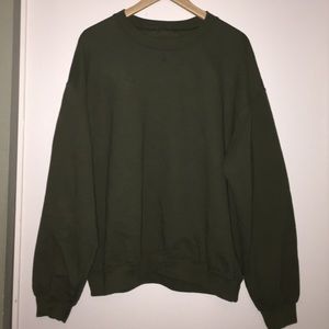 Olive green crewneck sweater