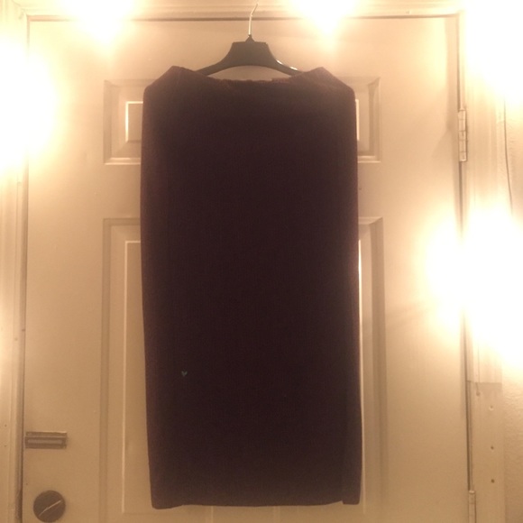 Zipper slit maxi skirt