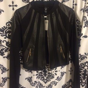 Faux leather jacket