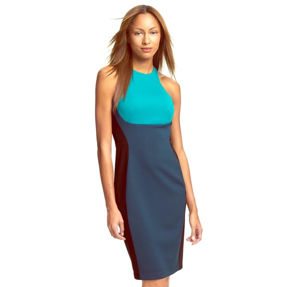 Maggy London Color Block Scuba Stealth Dress! S10