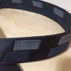 Marc by Marc Jacobs Black Leather & Suede belt