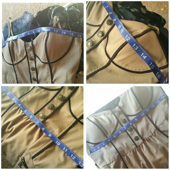 Outlined Tan Dress - NWOT - Picture 3 of 5