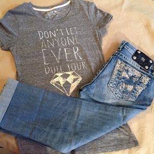 Miss Me Jeans - Sparkling Boyfriend Fit Miss Me Capri Miss Me Jeans - Sparkling Boyfriend Fit Miss Me Capri