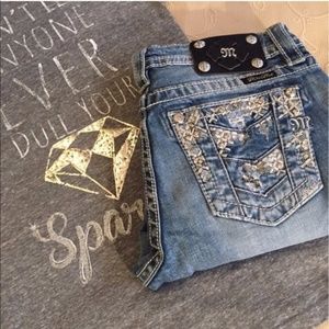 Miss Me Jeans - Sparkling Boyfriend Fit Miss Me Capri Miss Me Jeans - Sparkling Boyfriend Fit Miss Me Capri