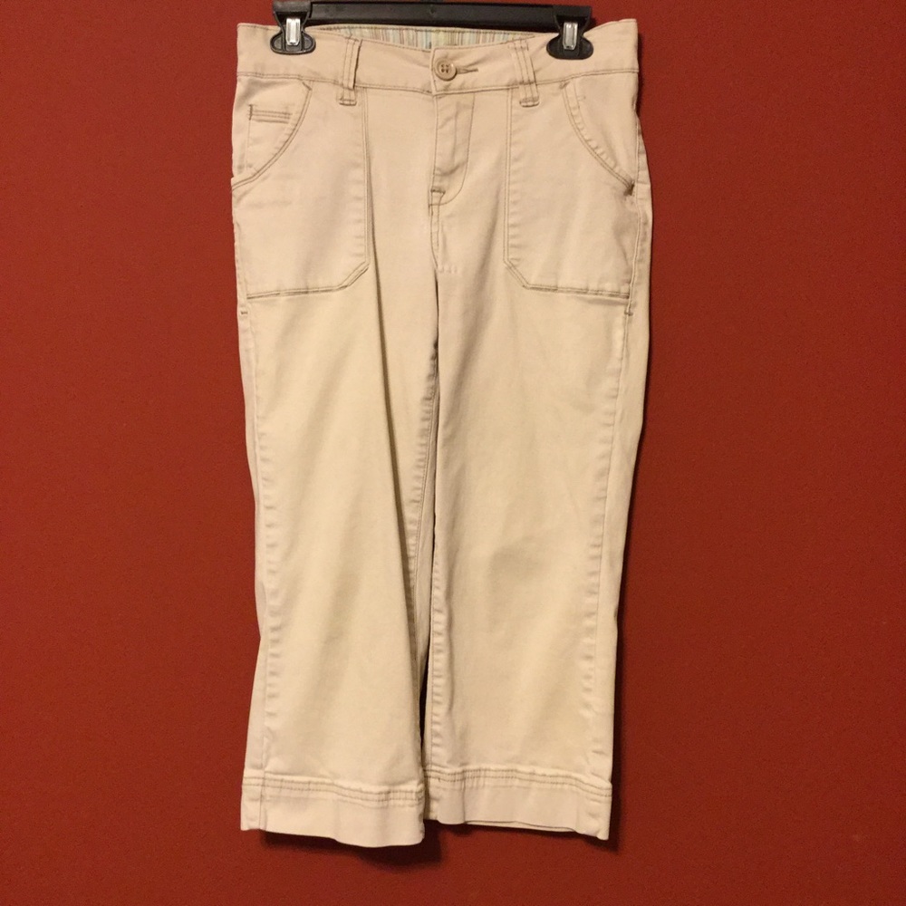 $79 Sz 4P Jag Jeans Cargo Crop Baby Camel Khaki