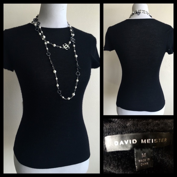 David Meister Sweaters - New Listing! David Meister  Blk Cashmere T