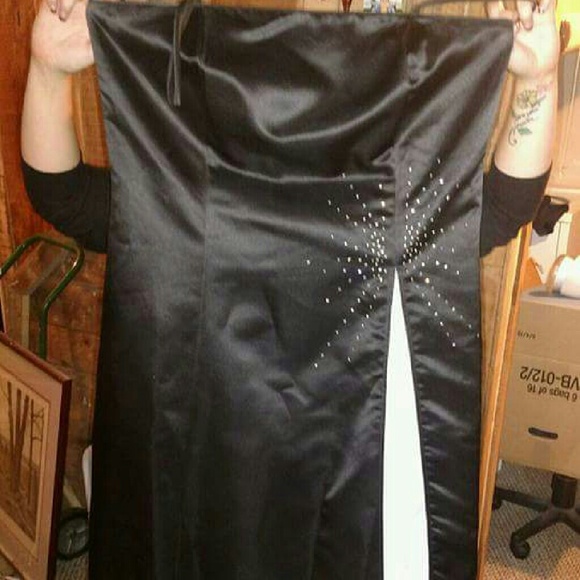 Spaghetti strap prom dress