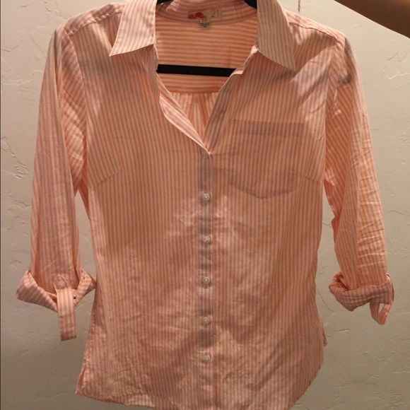 orange and white striped shirt