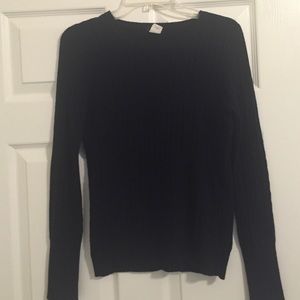 J crew navy crew neck knit sweater