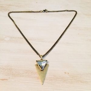 Jenny bird triangle crystal necklace