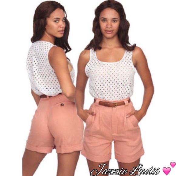 American Apparel Pleated Linen Shorts • Size XS 💕