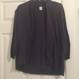 J crew Charcoal grey linen/cotton cardigan