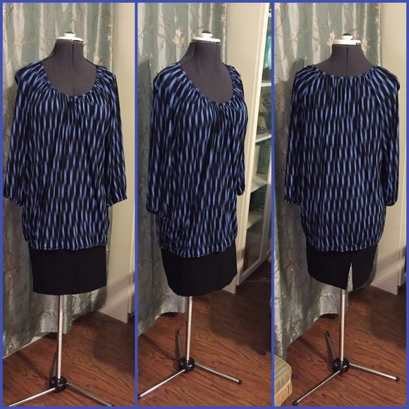 MICHAEL Michael Kors Tops - Blue and Black MK Shirt