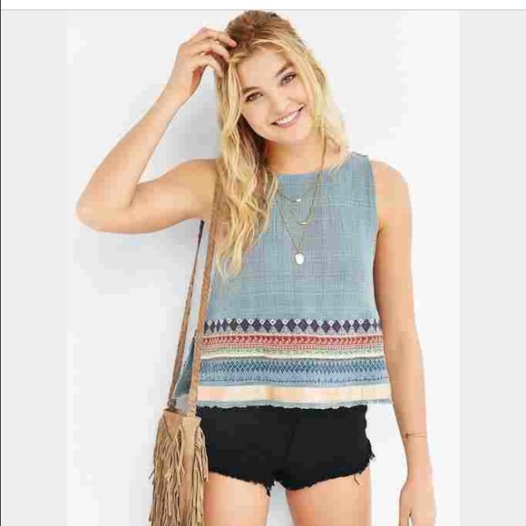 SALE Urban Outfitters Embroidered Tank - L
