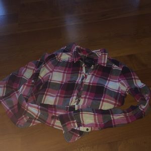American Eagle Half button flannel size 0