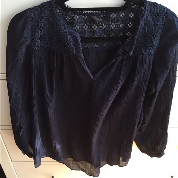 J. Crew Navy Tunic Style Top
