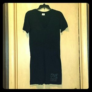 Victoria's Secret Pink Black Tshirt Dress
