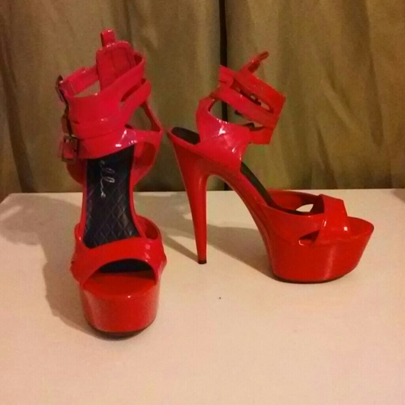 Ellis Red Platform Heels