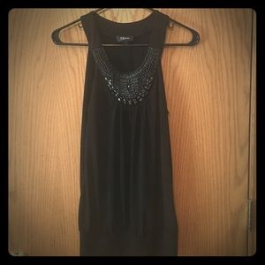 Detailed black dressy tank