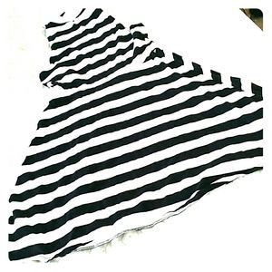 White and Black Striped Dress