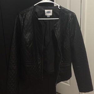 Black leather jacket