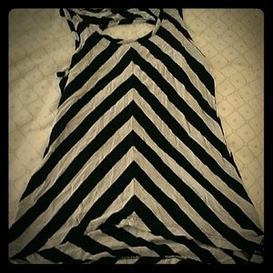 Black and gray striped tank top