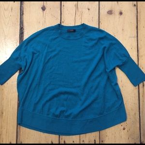 J. Crew 100% Merino Wool Swing Sweater Teal Size S
