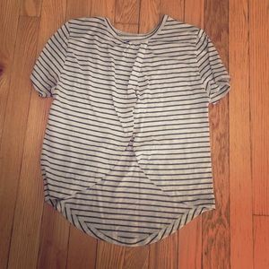 Ballet swing back striped tee