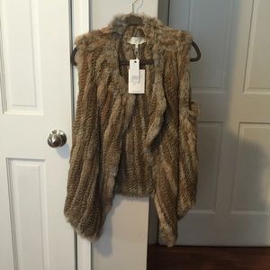 ***SOLD*** Joie knitted rabbit fur vest