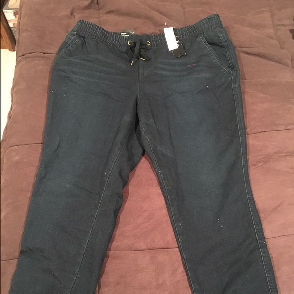 Denim New York and Company branded joggers.