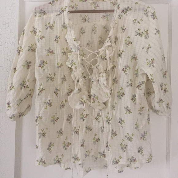 SOLD - Ralph Lauren Peasant Style Blouse
