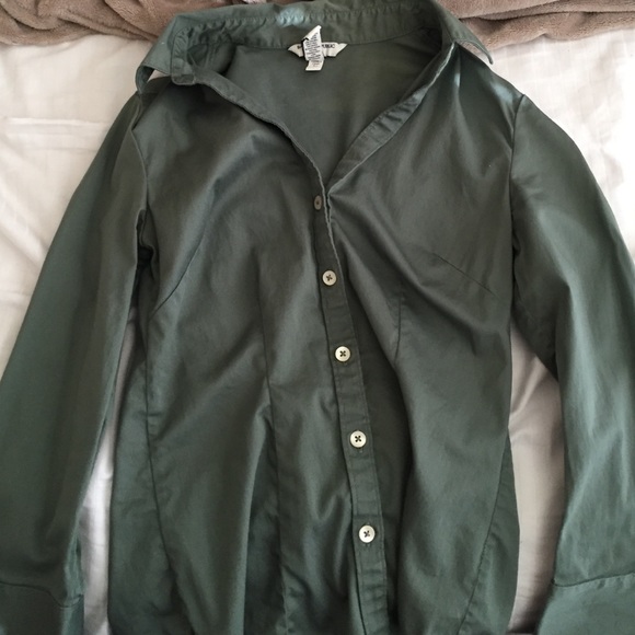 Light Green Button Up Top