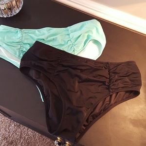 High waisted bathing suit bottoms