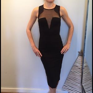 Lulu's lace neck black dress