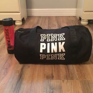 Pink duffel bag!