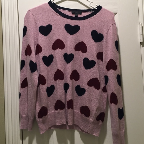 J Crew Hearts Sweater L