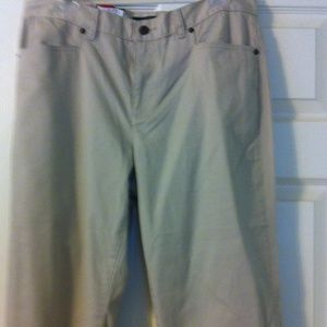 Classic mid calf pants, light tan