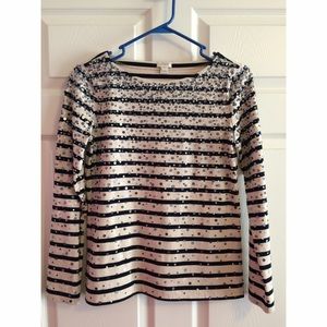 J. Crew Long Sleeve Sequin top