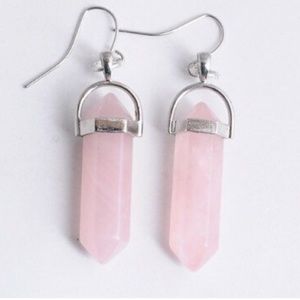 🆕Rose Quartz Pendant Earrings