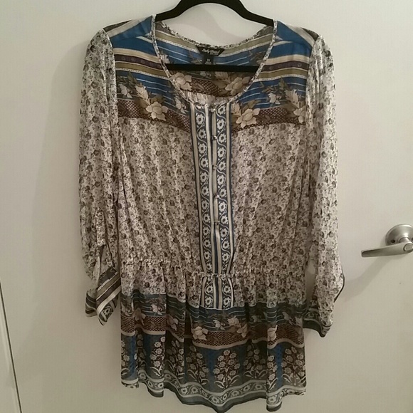 Lucky Brand sheer blouse NWOT