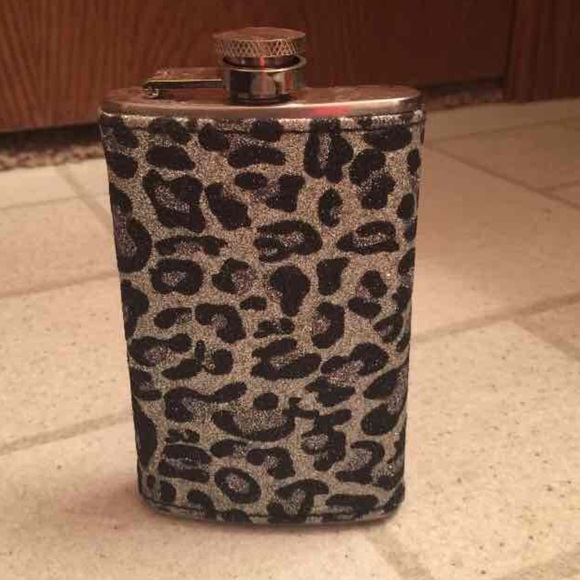 Super cute cheetah print flask