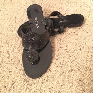 Black Jack Rogers Jelly Sandals