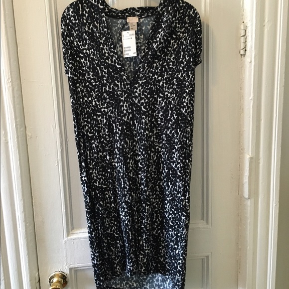 H&M Black Leopard Print Tunic Dress