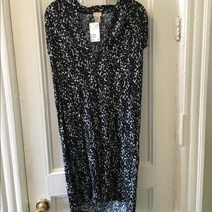 H&M Black Leopard Print Tunic Dress