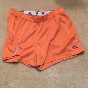 Orange Polyester Running Shorts