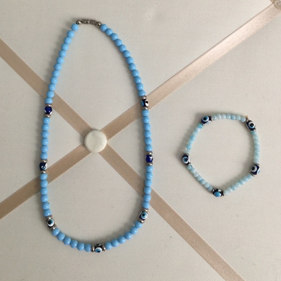 Necklace and bracelet set.